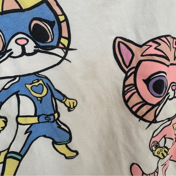 Zara Kids x Disney Jr. super kitty squad long sleeve tee crewneck colorful beige - Picture 7 of 7